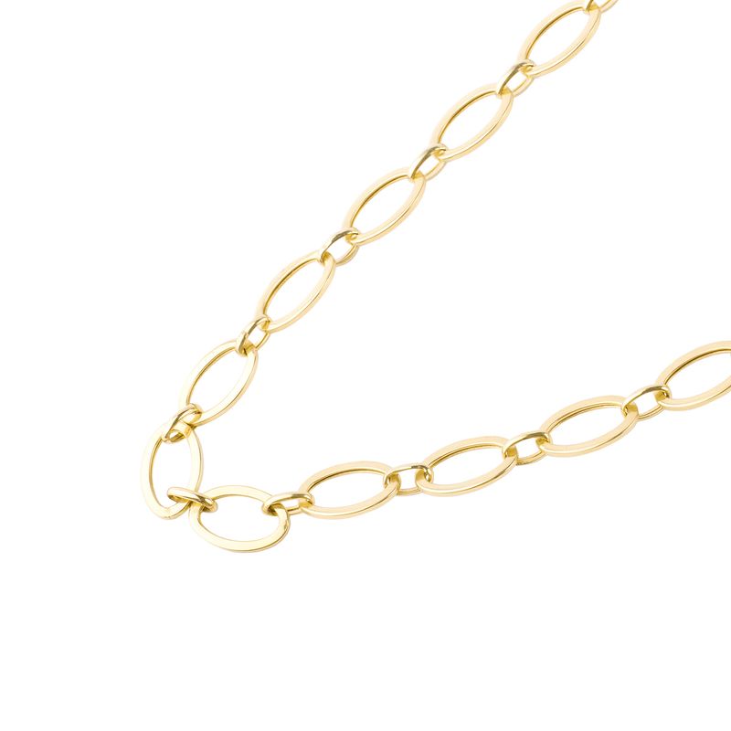 JB JOYAS BARON - Collar de Oro 18kt Eslabon Plano