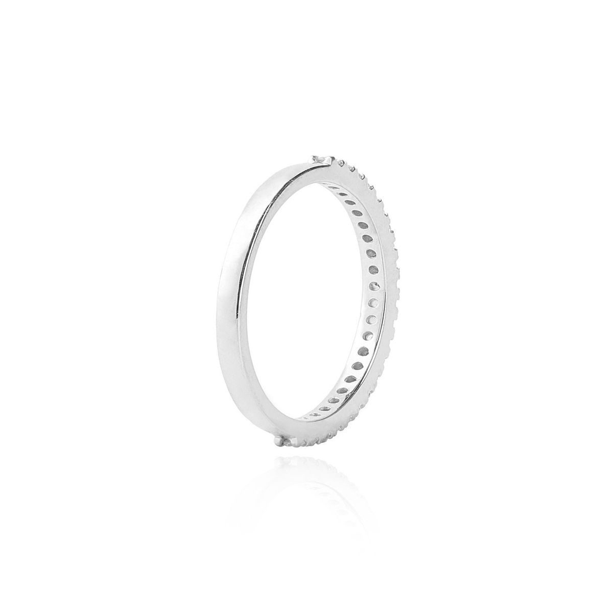 JB JOYAS BARON - Anillo Oro Blanco 18kt Diamantes de 22 Pts Riel