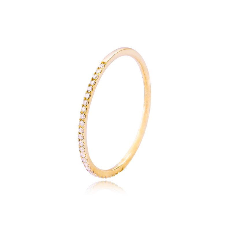 JB JOYAS BARON - Anillo Oro Amarillo 18kt Riel Diamantes de 8 Pts 2025