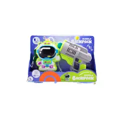 GENERICO - Pistola Mochila Lanza Burbujas Astronauta + 1 Carga