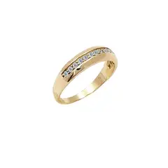 JOYAS MYTOKE - Anillo Oro 18 Kilates Cintillo Circones Compromiso