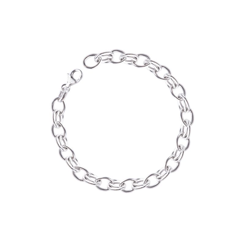 JB JOYAS BARON - Pulsera de Plata Esterlina 925 Cadena Doble