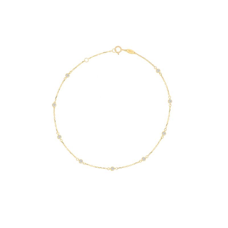 JB JOYAS BARON - Tobillera de Oro 18kt Circones.
