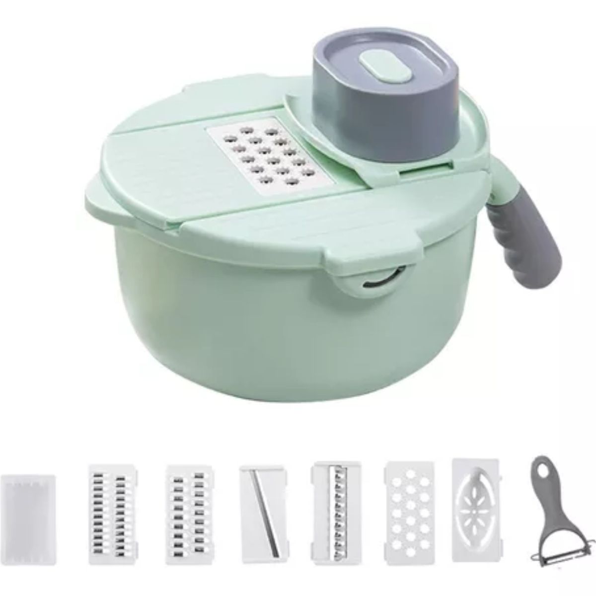 OEM - Picador Rallador Cortador Verduras Giratorio Multiuso 9 en1