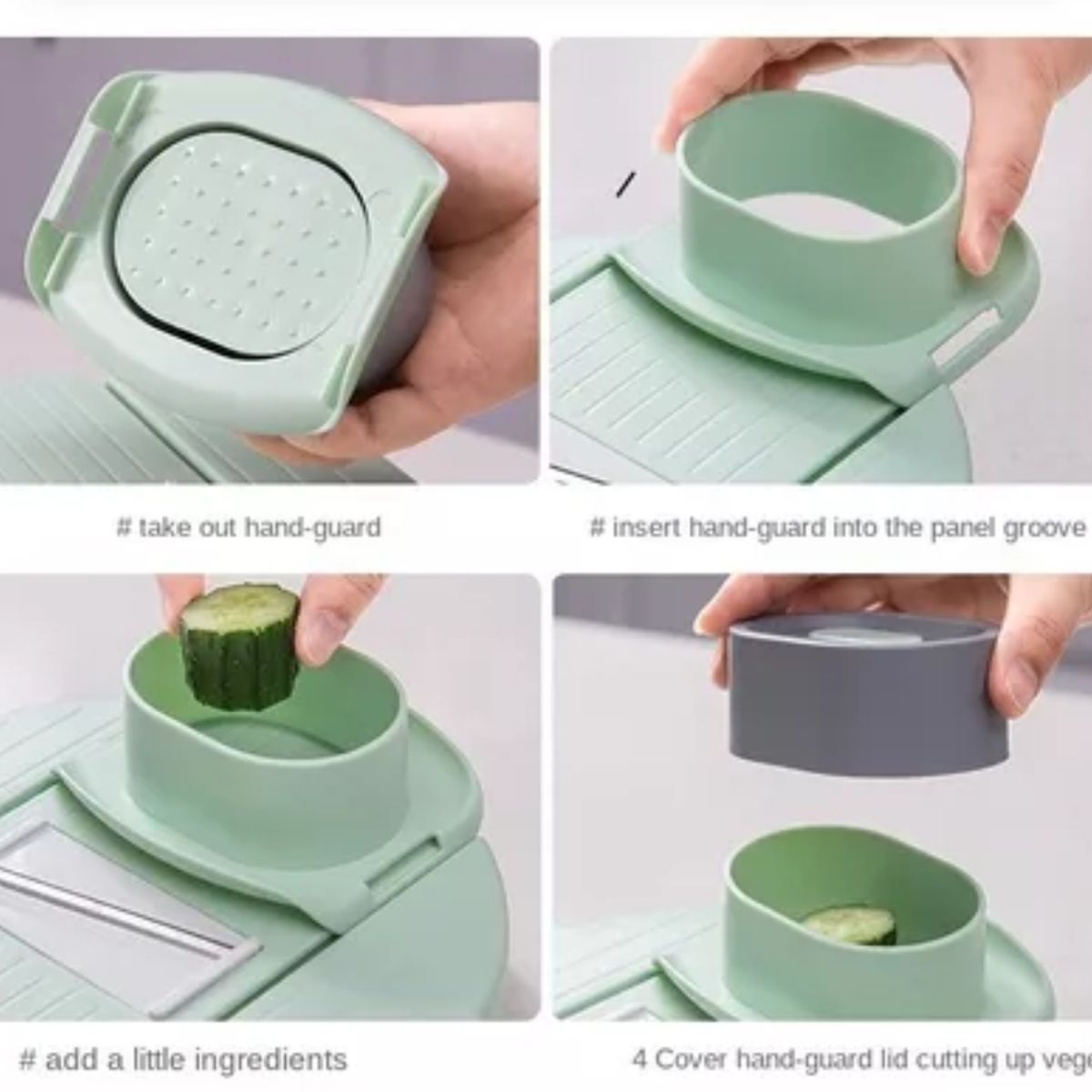 OEM - Picador Rallador Cortador Verduras Giratorio Multiuso 9 en1