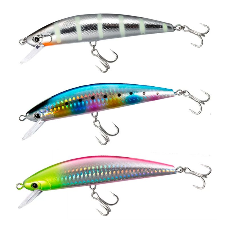 GENERICO - Señuelos 40g12cm corvinamonoDoradosierra pack 3pcs