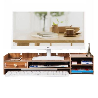 Imagen 2 del producto Base de monitor organizador para escritorio multiuso café