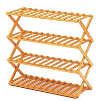 Zapatero plegable de madera con 4 niveles 70x25x68 cm
