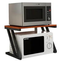 Estante organizador microondas madera negrocafe 38x57x38 cm