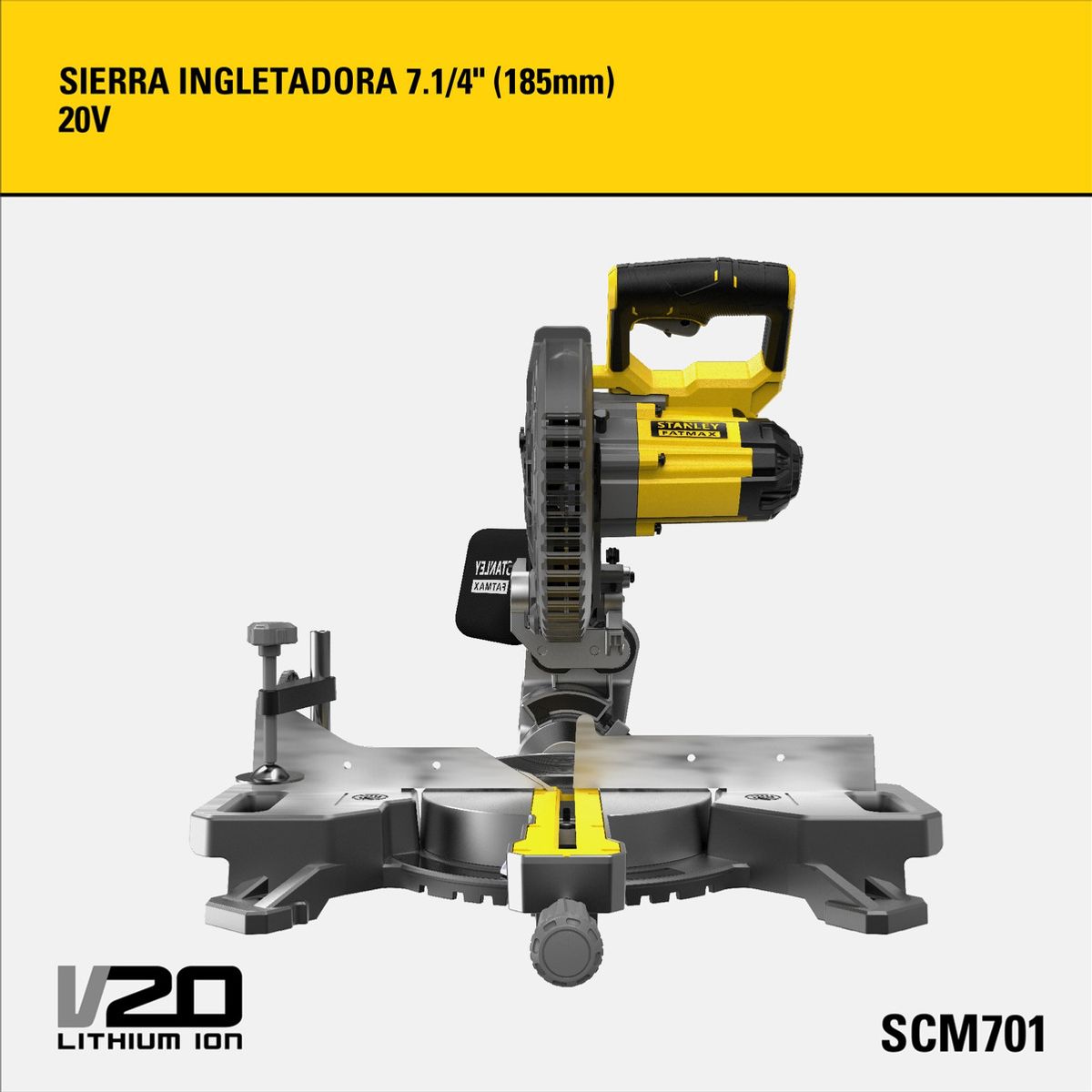 STANLEY - Sierra Ingleteadora 7-1/4 20v Stanley Scm701-b2 Sin Baterias