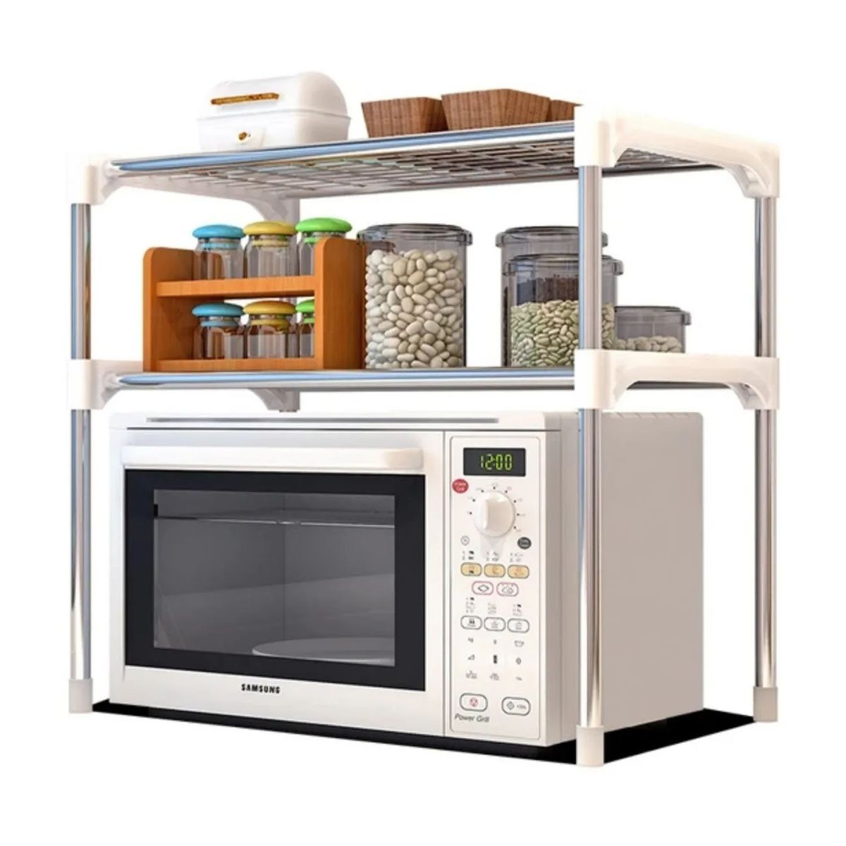 SOHOGAR - Estante organizador para microondas armable