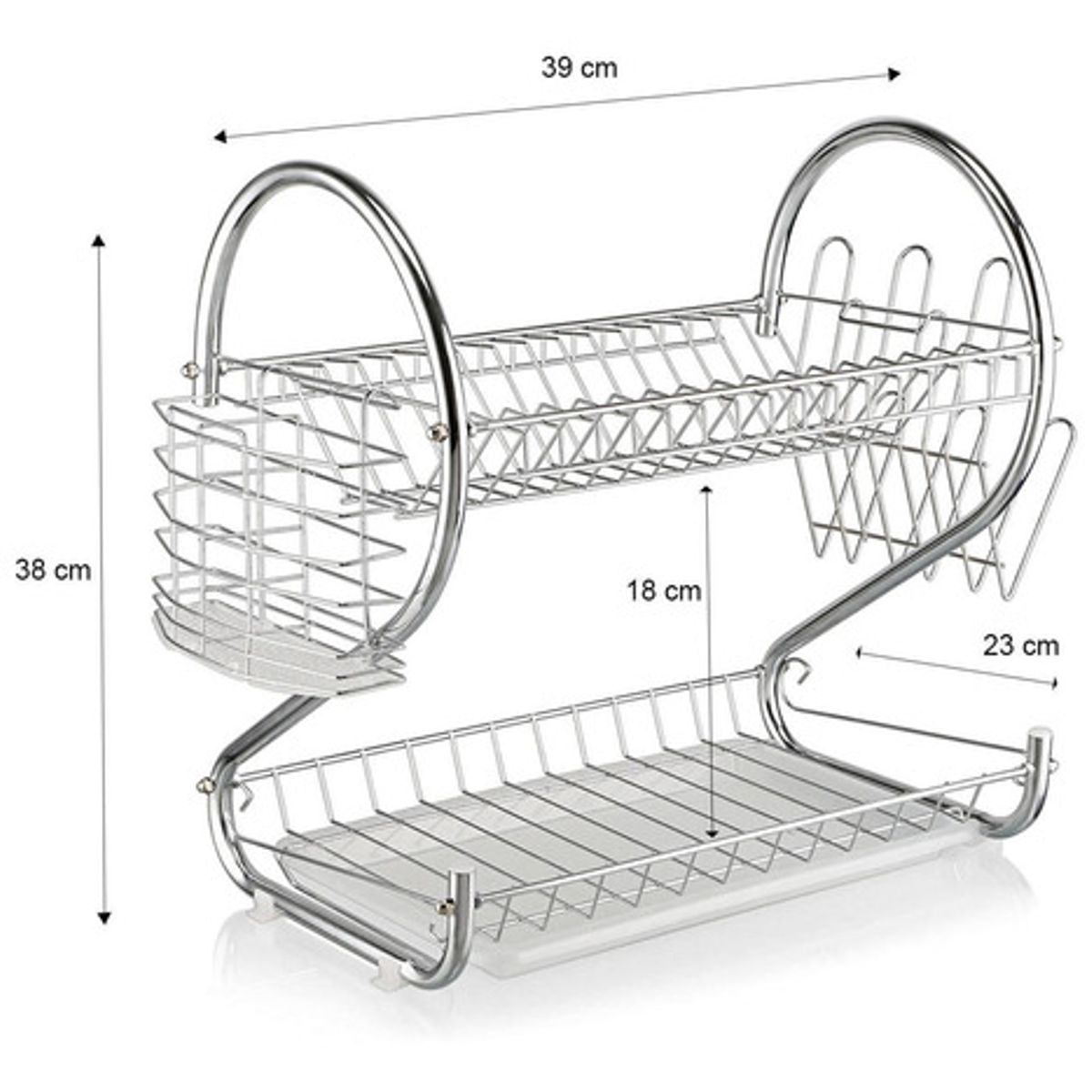 SOHOGAR - Secaplatos cromado 2 niveles