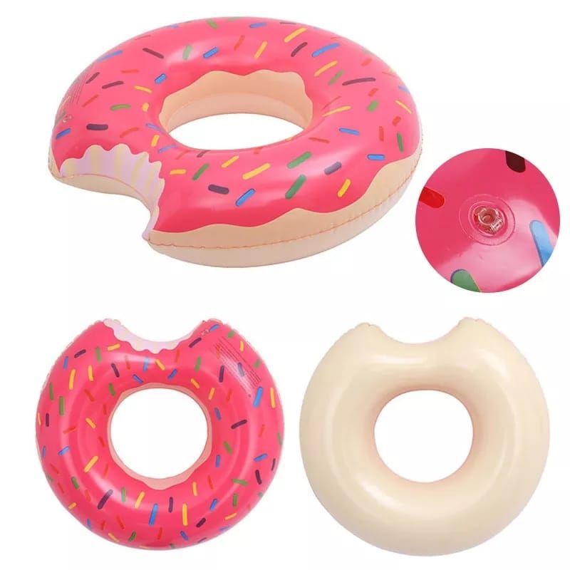 GENERICO - Flotador Inflable Diseño Dona Donuts 120cm Piscina Swim Ring
