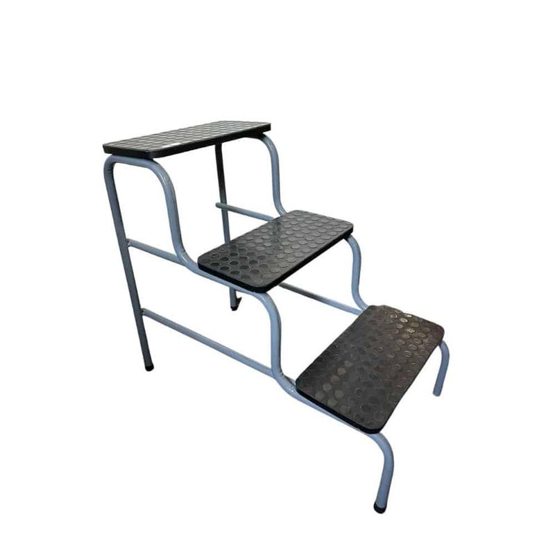 GENERICO - Escalera Escabel De Tres Peldaños - Negro