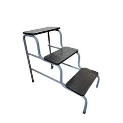 GENERICO - Escalera Escabel De Tres Peldaños - Negro