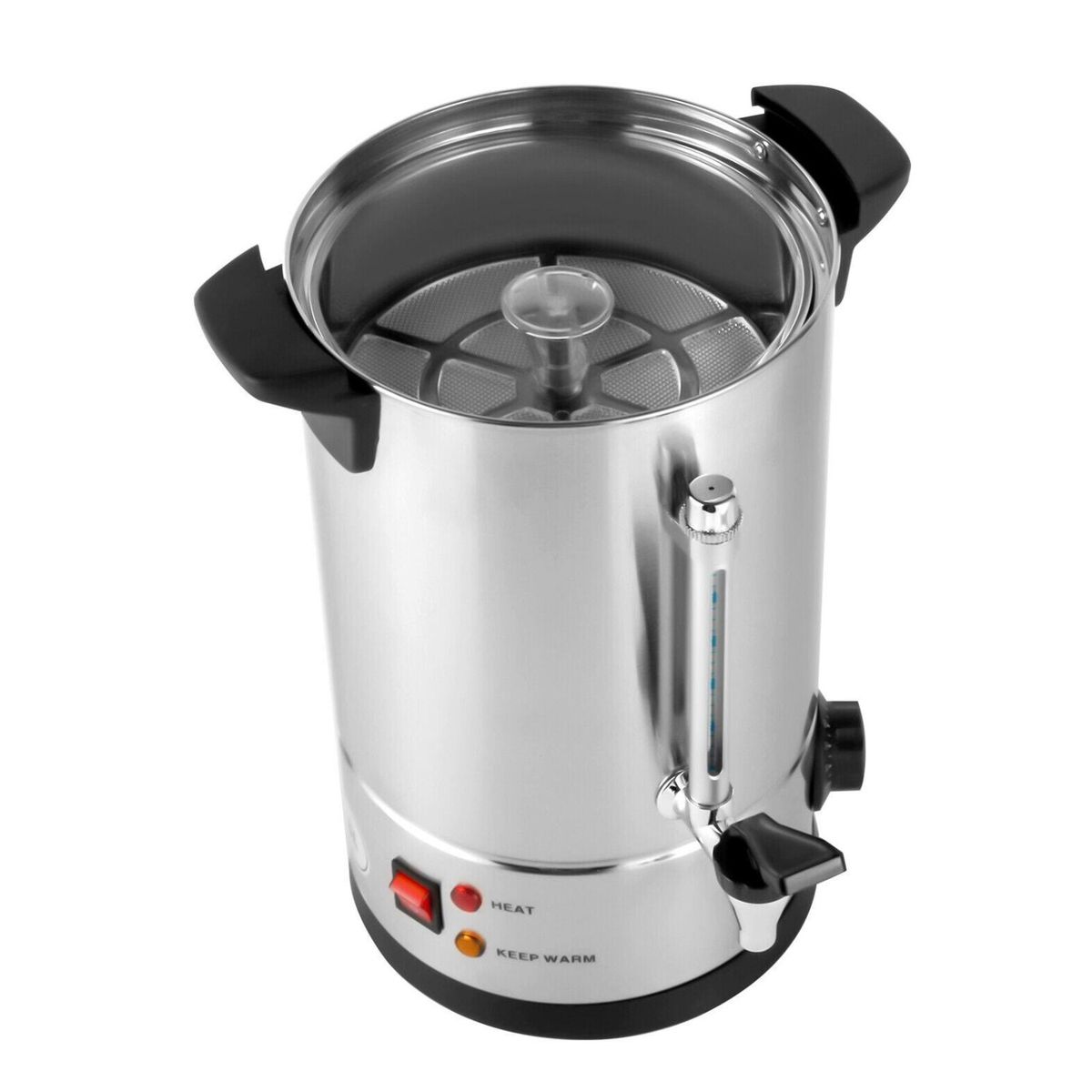 PROCHEF - Cafetera Percolador Industrial 8 Litros Doble Capa Acero Inox