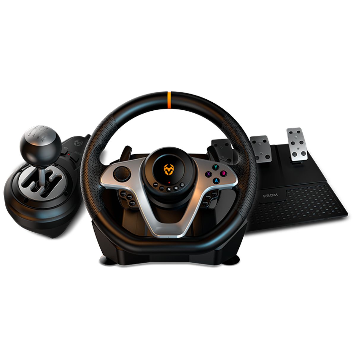 KROM - Kit Gaming Volante + Acelerador + P.Cambios Krom K-WHEEL PRO