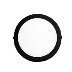 BOSCO - PLAFON PANEL LED 18W NEGRO REDONDO 6000K