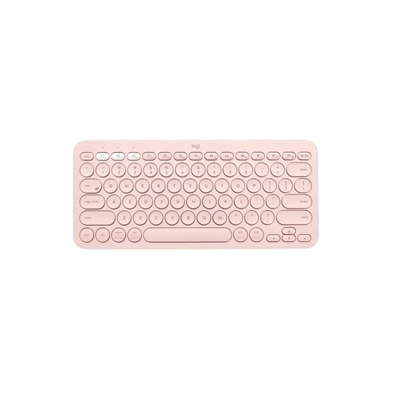 LOGITECH - Teclado bluetooth Logitech K380 QWERTY español color rosa