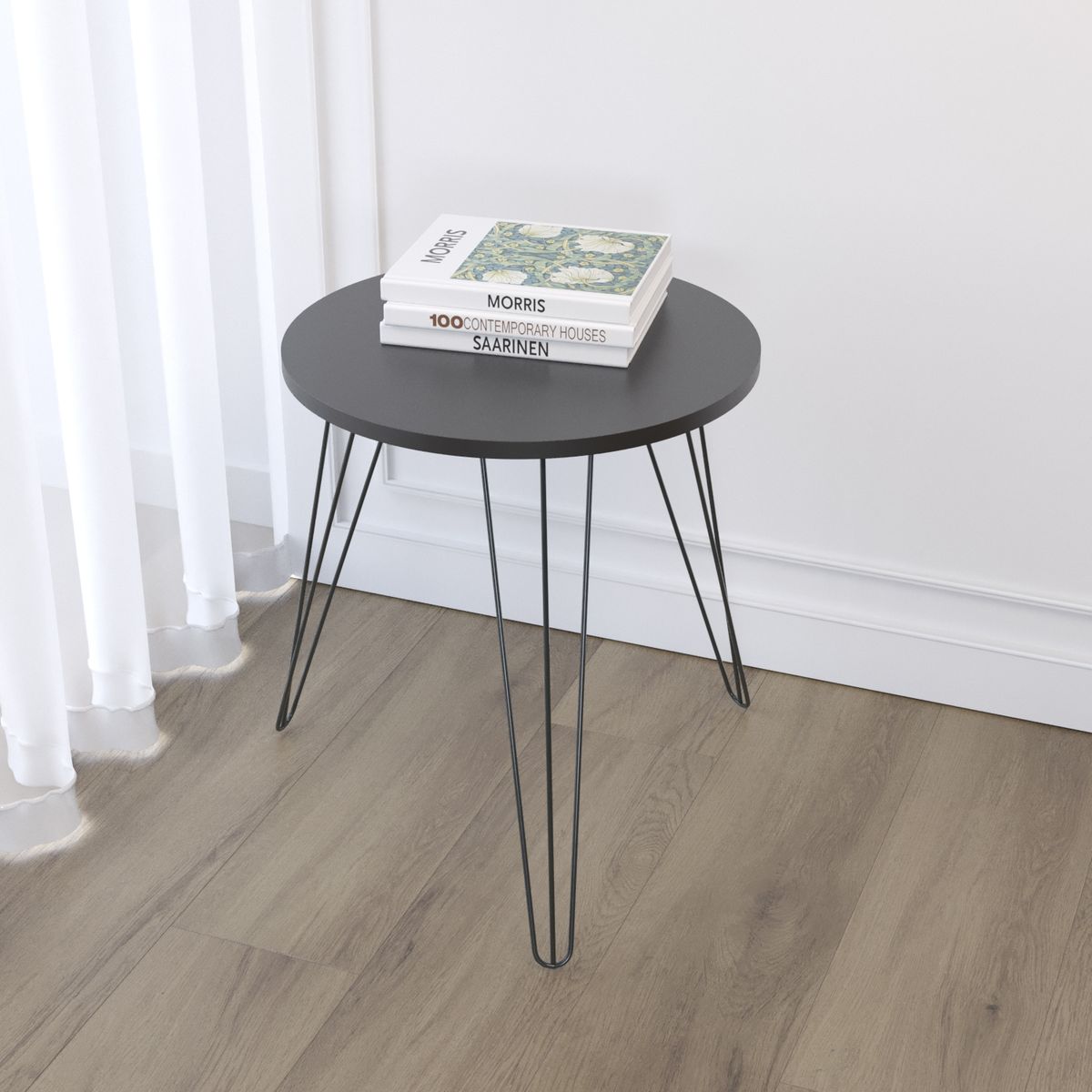 VEKKAHOME - MESA LATERAL BAIXA 400 NEGRA