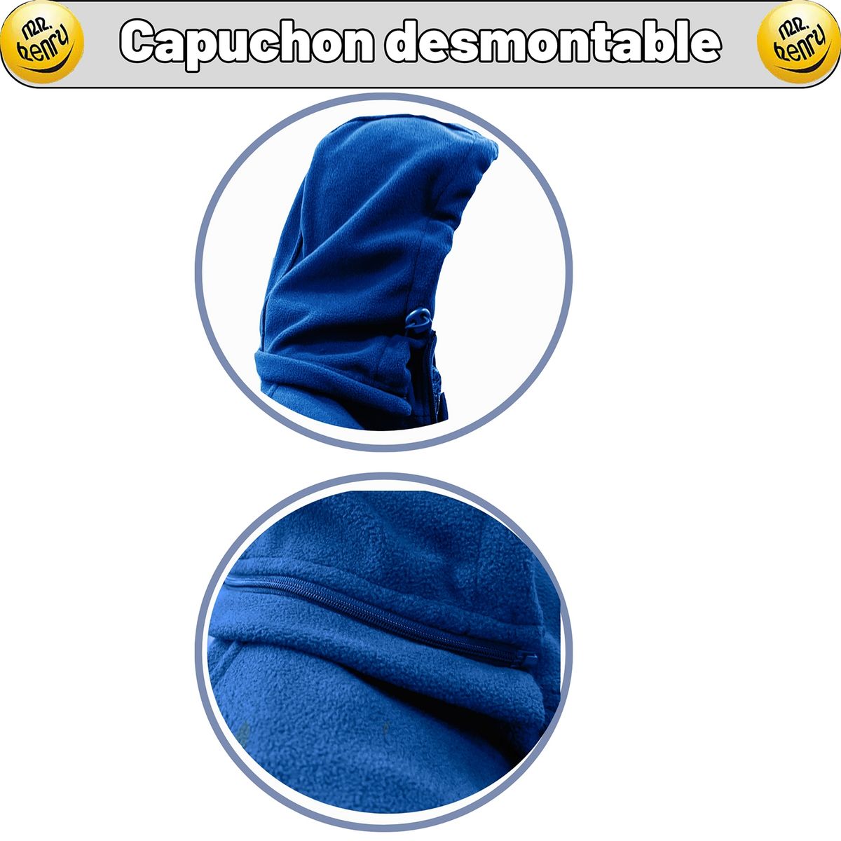 MR HENRY - Poleron - Micropolar Escolar - Mujer   C/Capuchon desmontable