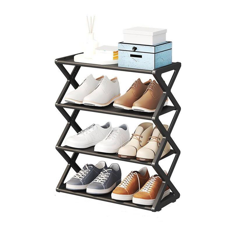 GENERICO - ZAPATERO ARMABLE DE MADERA 5 ORGANIZADOR DE ZAPATOS TIPO Z