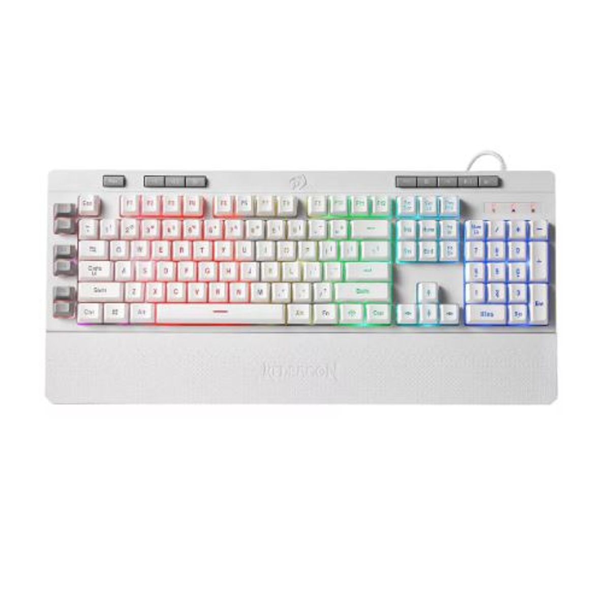 GENERICO - Teclado Gamer Membrana Shiva K512w Rgb Blanco Redragon