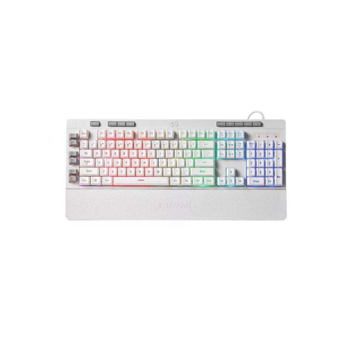 GENERICO - Teclado Gamer Membrana Shiva K512w Rgb Blanco Redragon