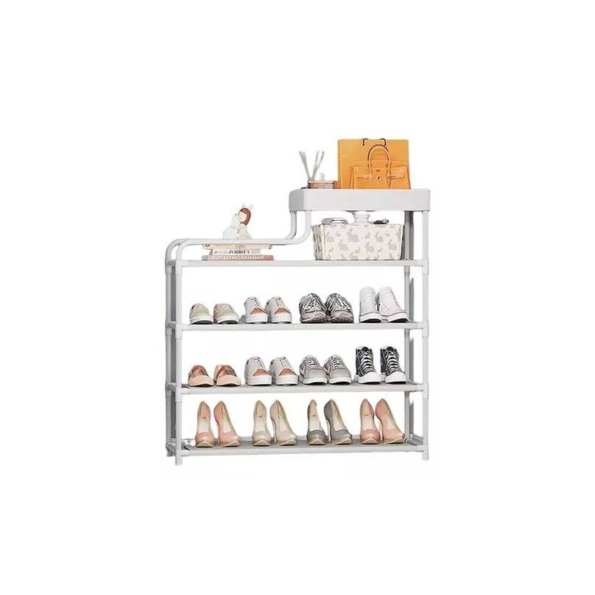 GENERICO - Organizadores Zapatos Mueble Ropa Zapatero Armable 5 Niveles Blanco