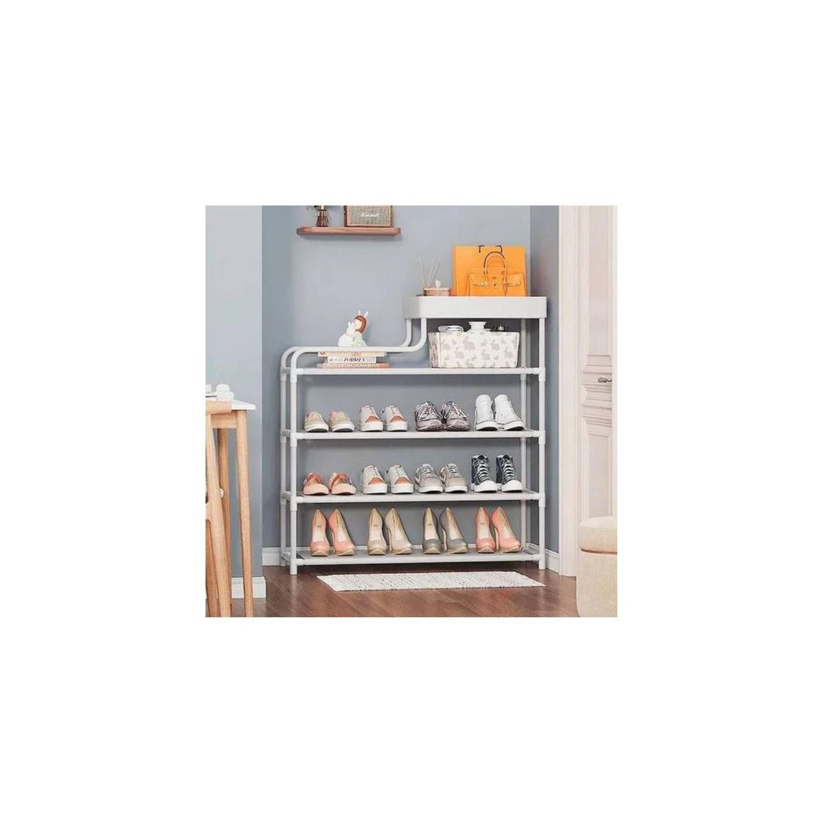 GENERICO - Organizadores Zapatos Mueble Ropa Zapatero Armable 5 Niveles Blanco