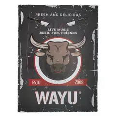 WAYU - Cuadro Deco Toro 40x30 cm