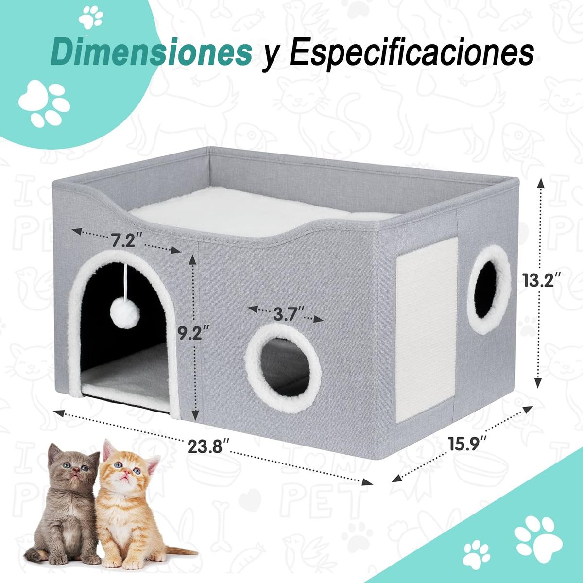 COREJOY - Cama Nido para Mascotas y cama gatos Con rascador para gatos