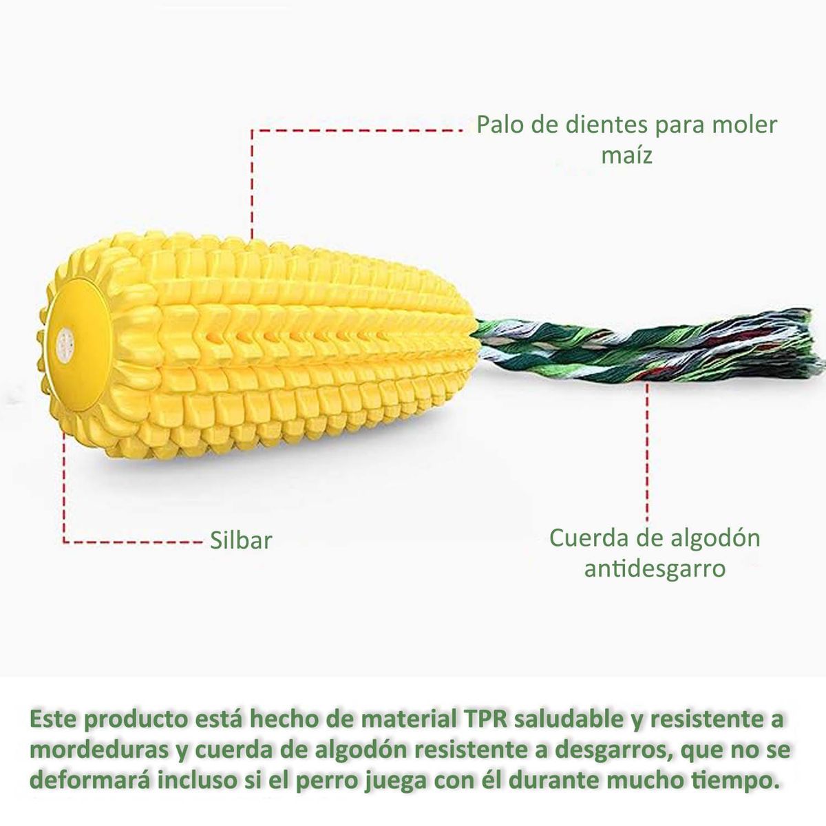 LELOX - Juguete Interactivo para Perros Masticando Maíz-VersiónDeVoz
