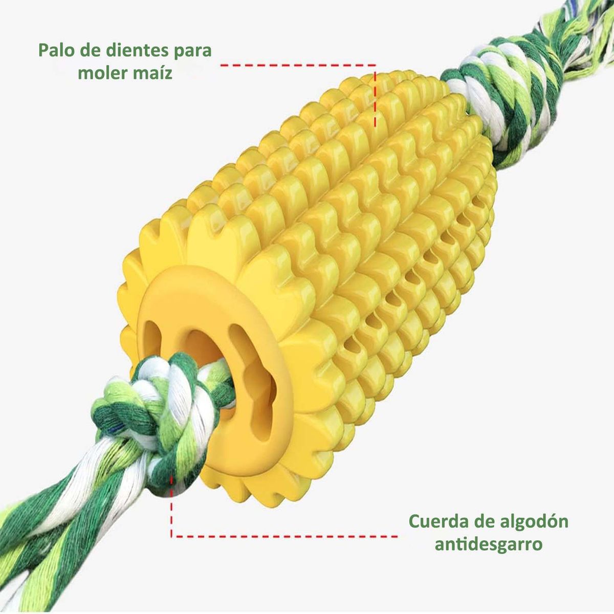 LELOX - Juguete Interactivo para Perros Masticando Maíz-Mudo