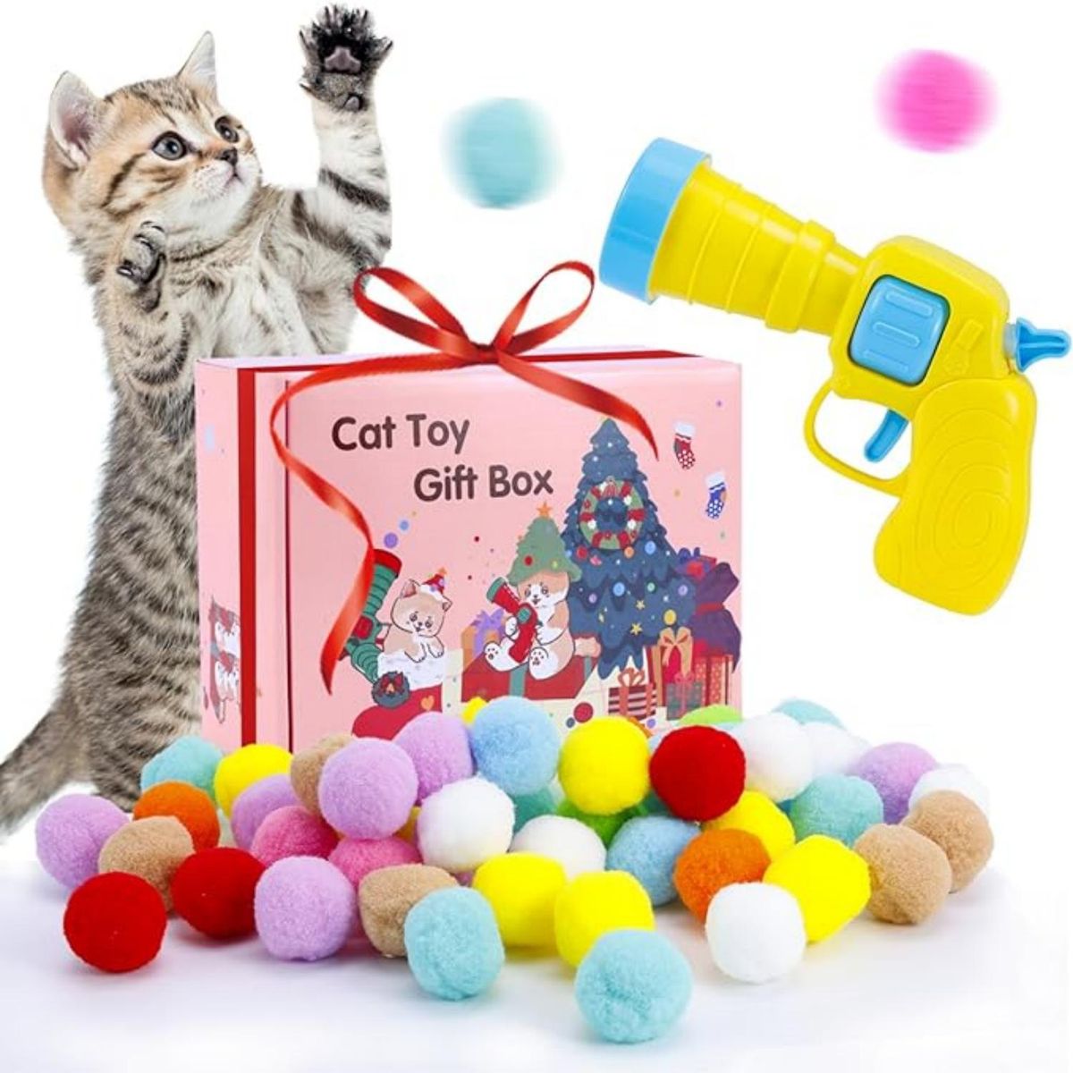 LELOX - Juguete Interactivo de Bola de Peluche de Gato
