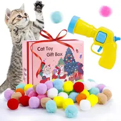 LELOX - Juguete Interactivo de Bola de Peluche de Gato