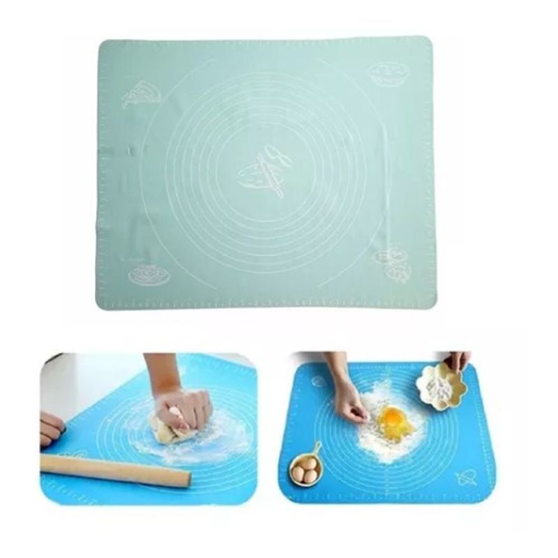 GENERICO - Lámina Silicona Amasar Bizcocho Pizza Pan Fondant Verde SG104109