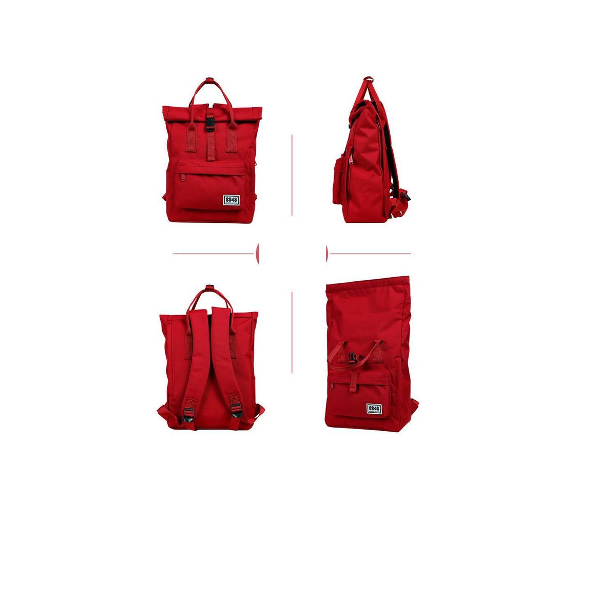 GENERICO - Bolso Mochila Mujer Unisex Moda Rojo