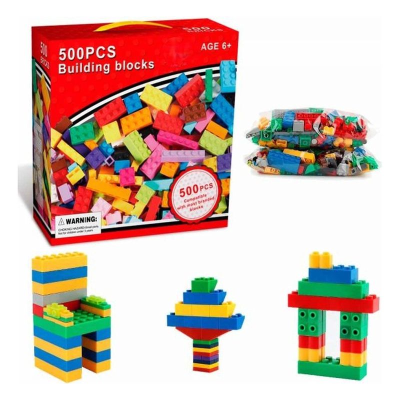 GENERICO - CAJA 500 PIEZAS DE BLOQUES BRICKS