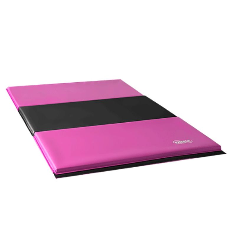 GENERICO - Colchoneta plegable de gimnasia para entrenamiento color Rosado con Negro
