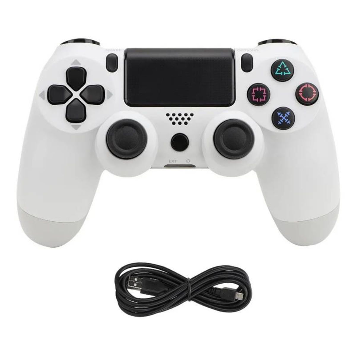 GENERICO - Control Mando Joystick Ps4 Inalámbrico Bluetooth Genérico Blanco