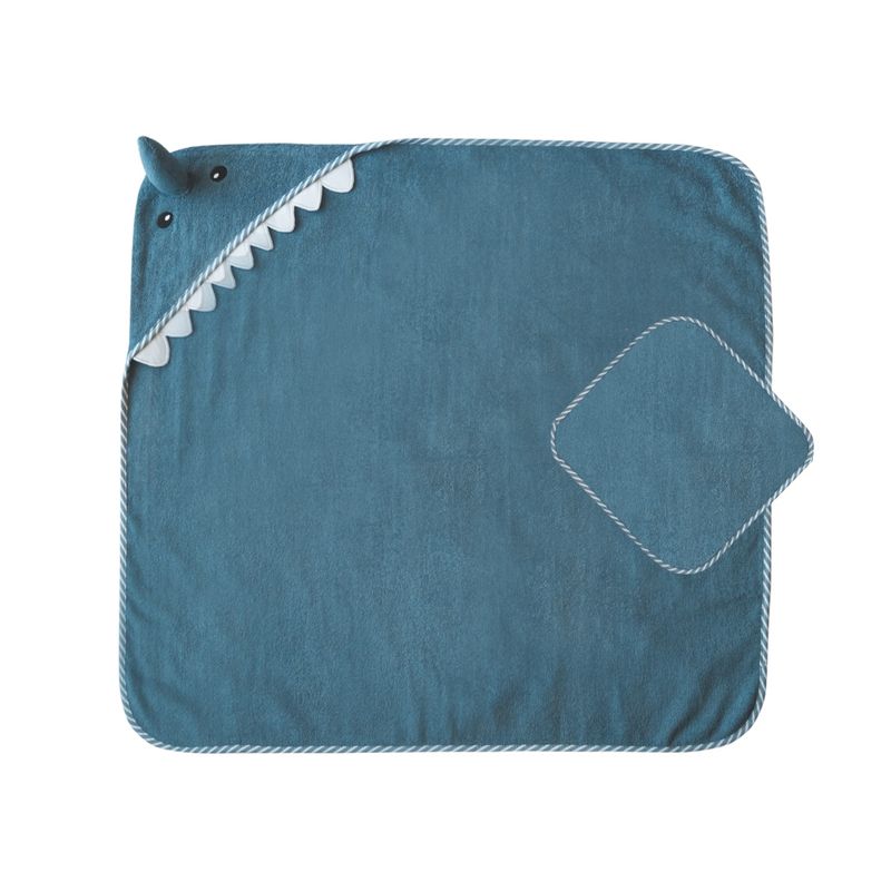 PUMUCKI - Set Toalla con Capucha Azul Pumucki