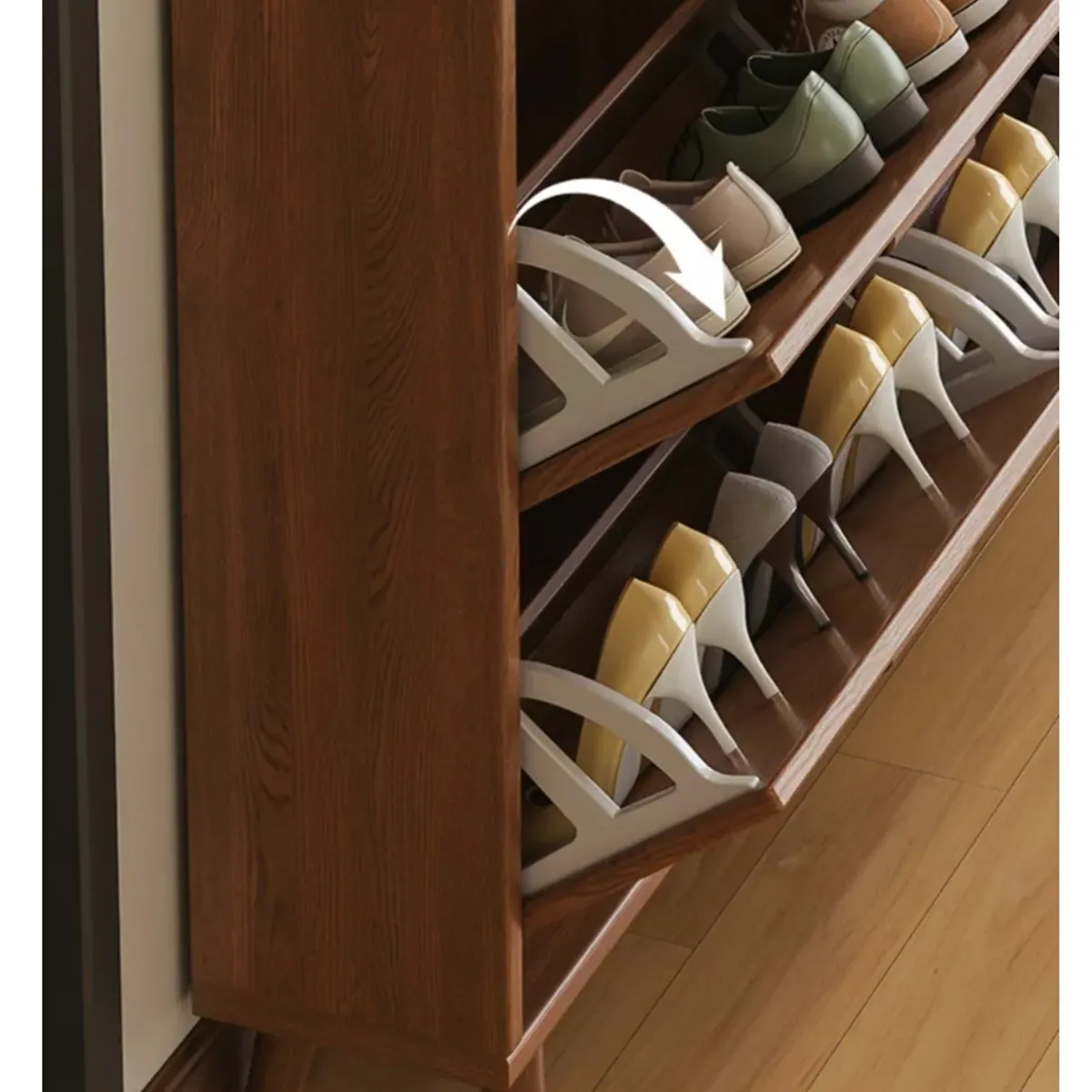 HOMER DESIGN - Zapatero Organizador Blanco estante entrada hall 120 Altox100x17cm