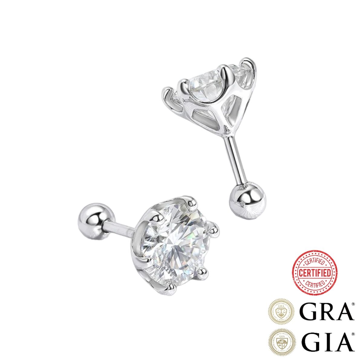 GENERICO - Aros Zeta Ara Moissanita