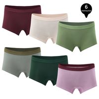 Pack de 6 Calzones Boxer Pantaleta bambú Mujer.