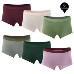 GIOVACCHINO - Pack de 6 Calzones Boxer Pantaleta bambú Mujer.