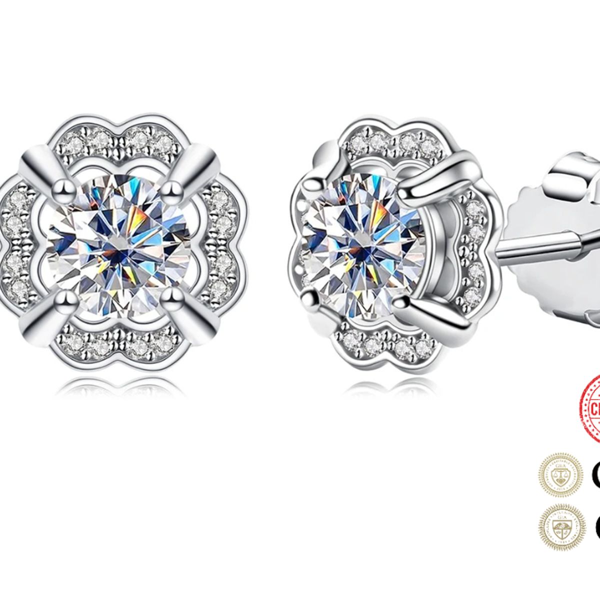 GENERICO - Aros Delta Ara Moissanita