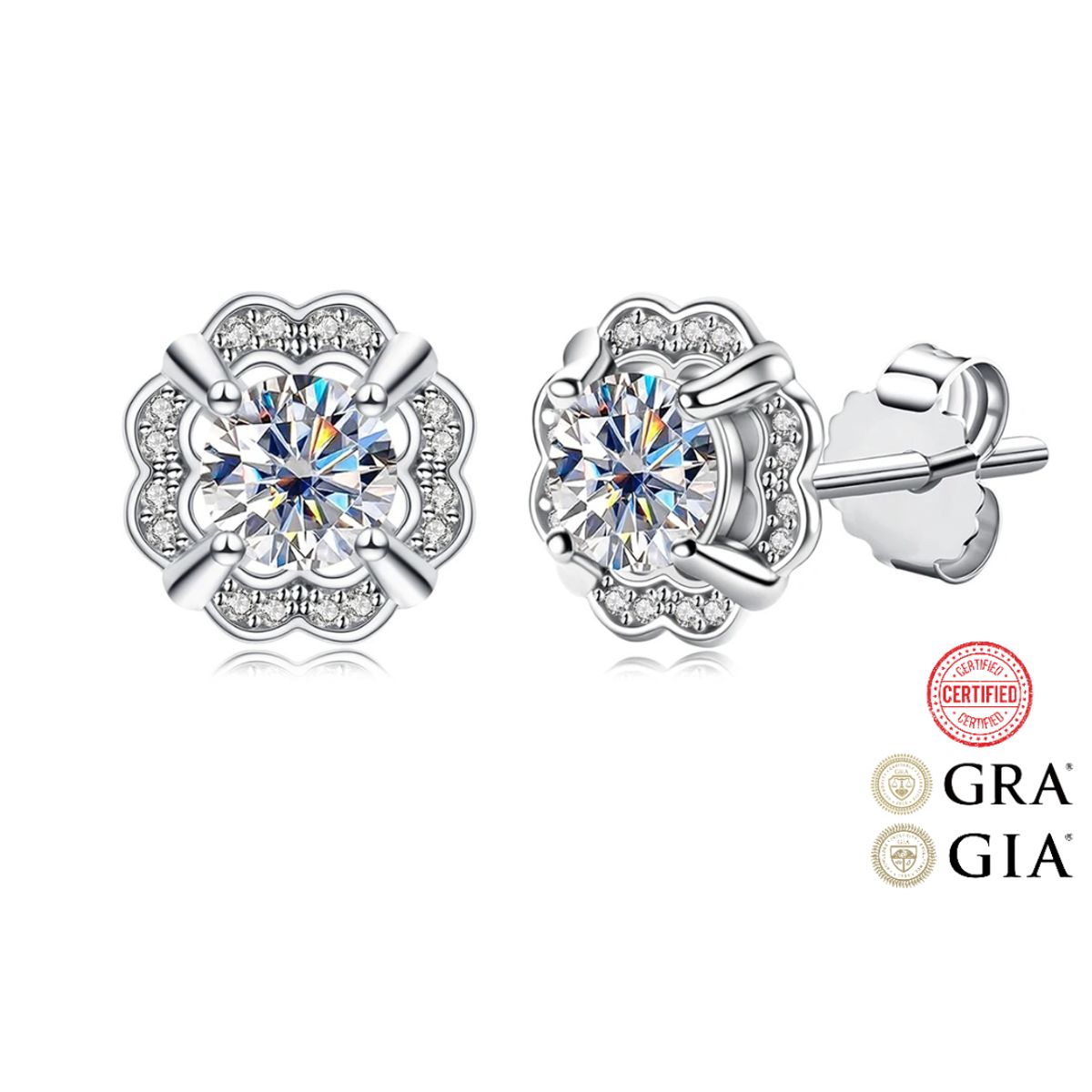 GENERICO - Aros Delta Ara Moissanita