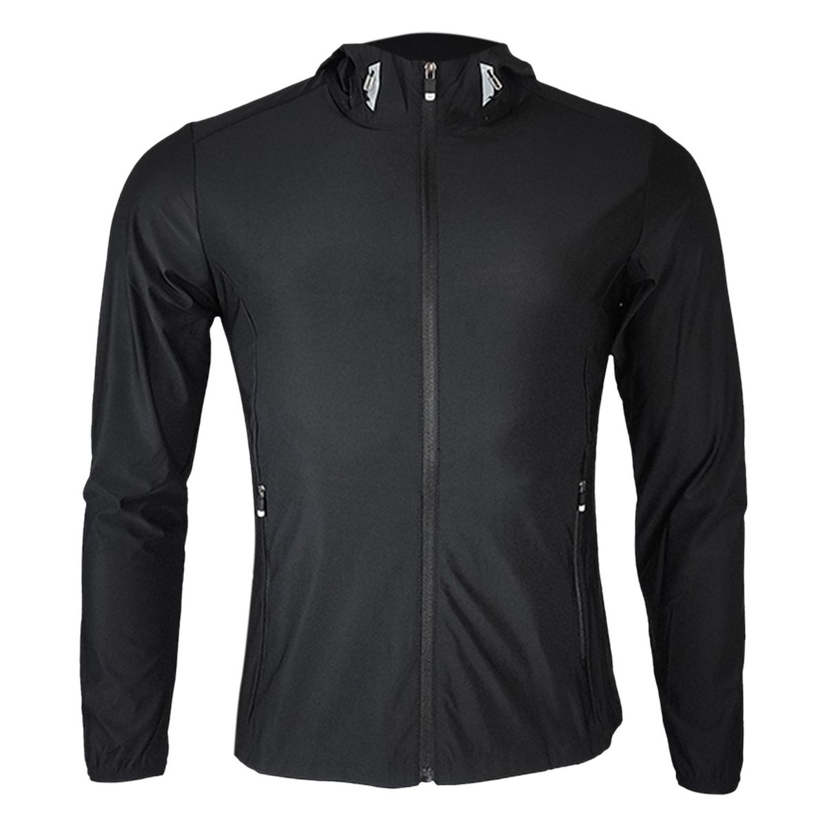 GENERICO - Cortaviento Flexible Estampado Hombre Negro