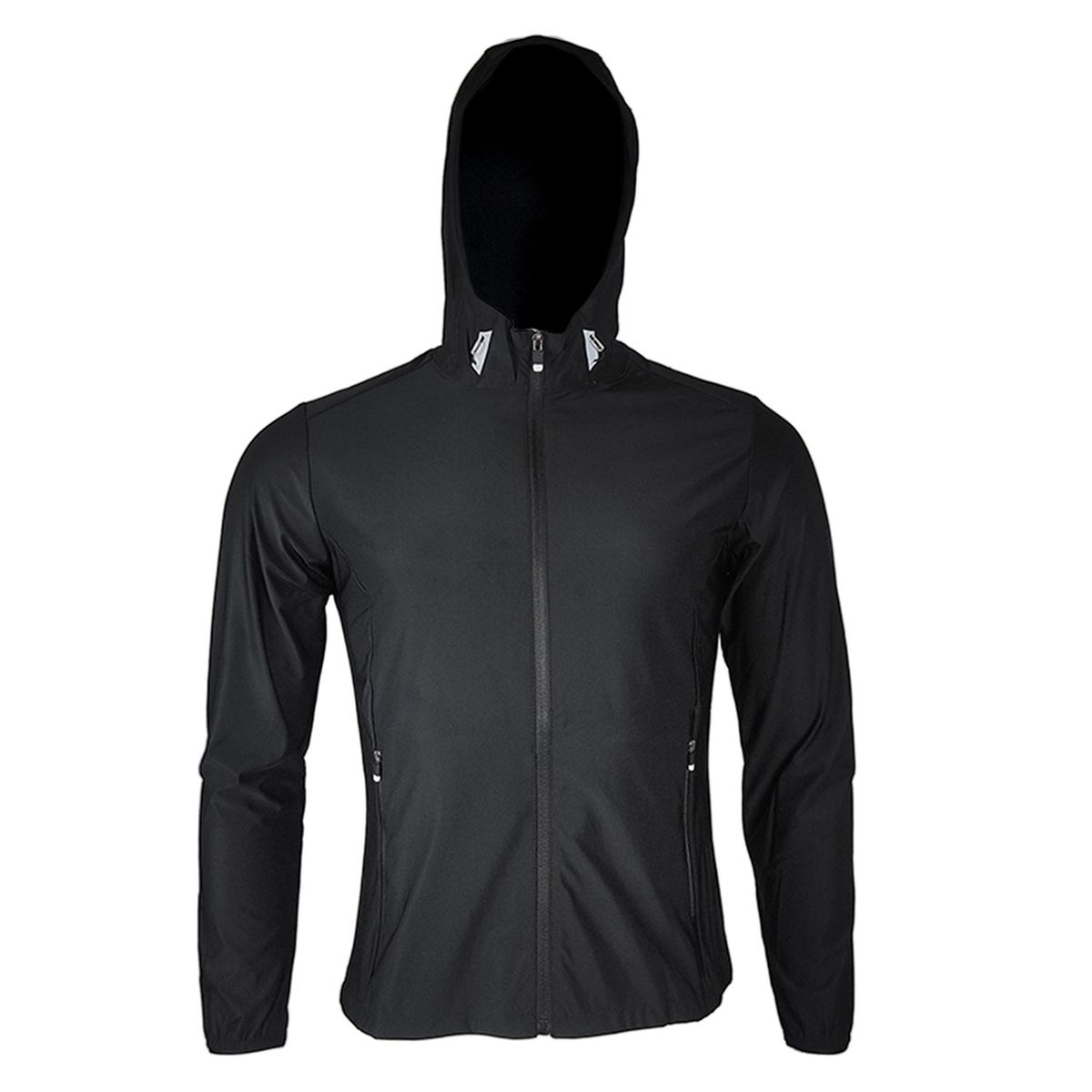 GENERICO - Cortaviento Flexible Estampado Hombre Negro